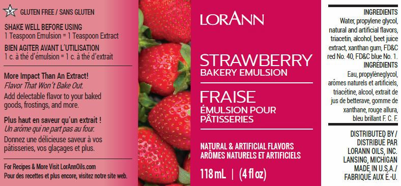 LorAnn Strawberry Bakery Emulsion 4 fl oz.