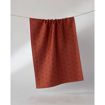 Ember Dot Geometry Tea Towel