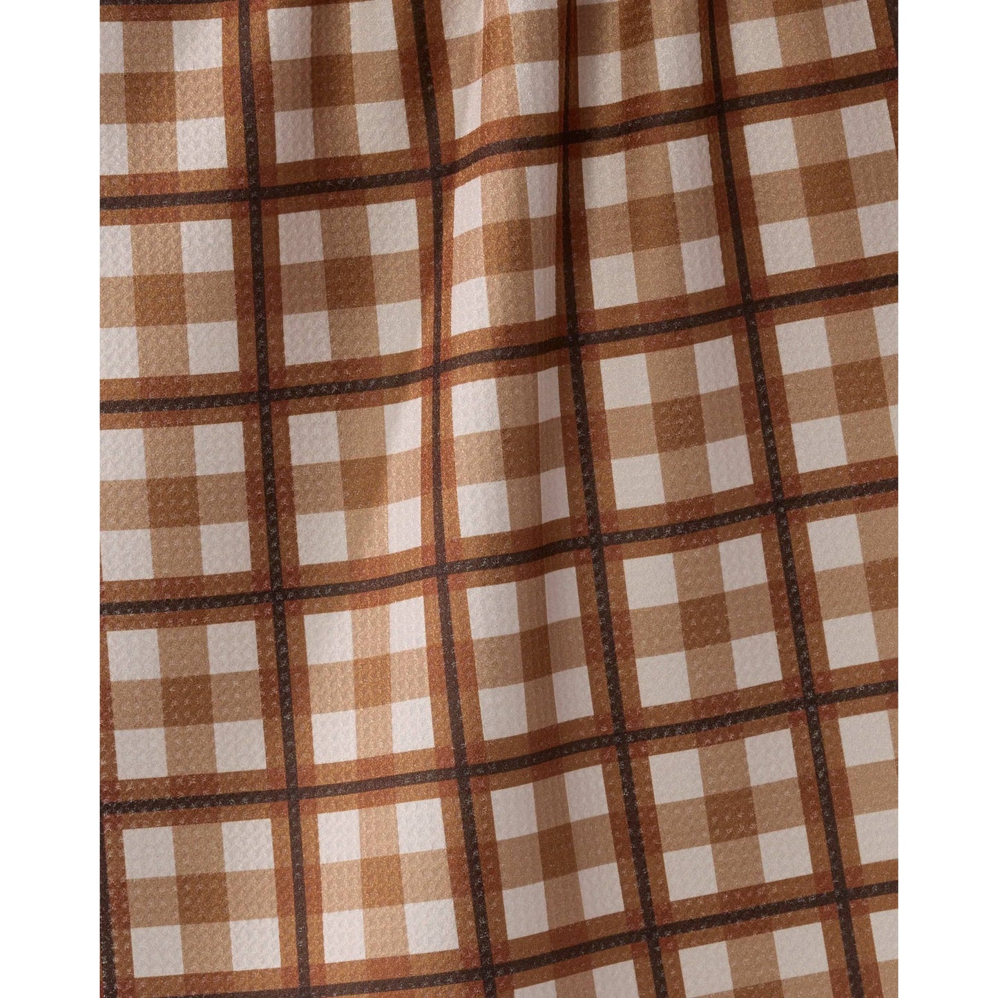 Rich Cocoa Geometry Tea Towel