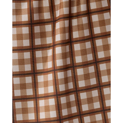 Rich Cocoa Geometry Tea Towel
