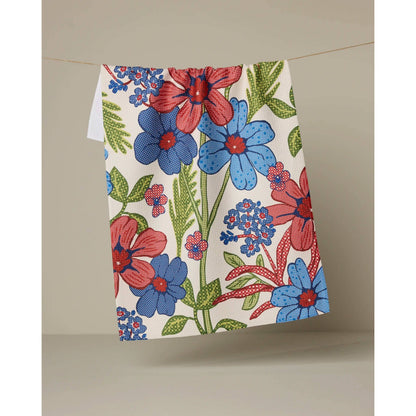 Plaid Floral Tea Towel