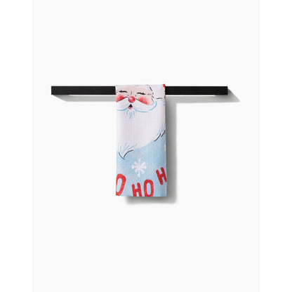 Merry Santa Claus Geometry Tea Towel
