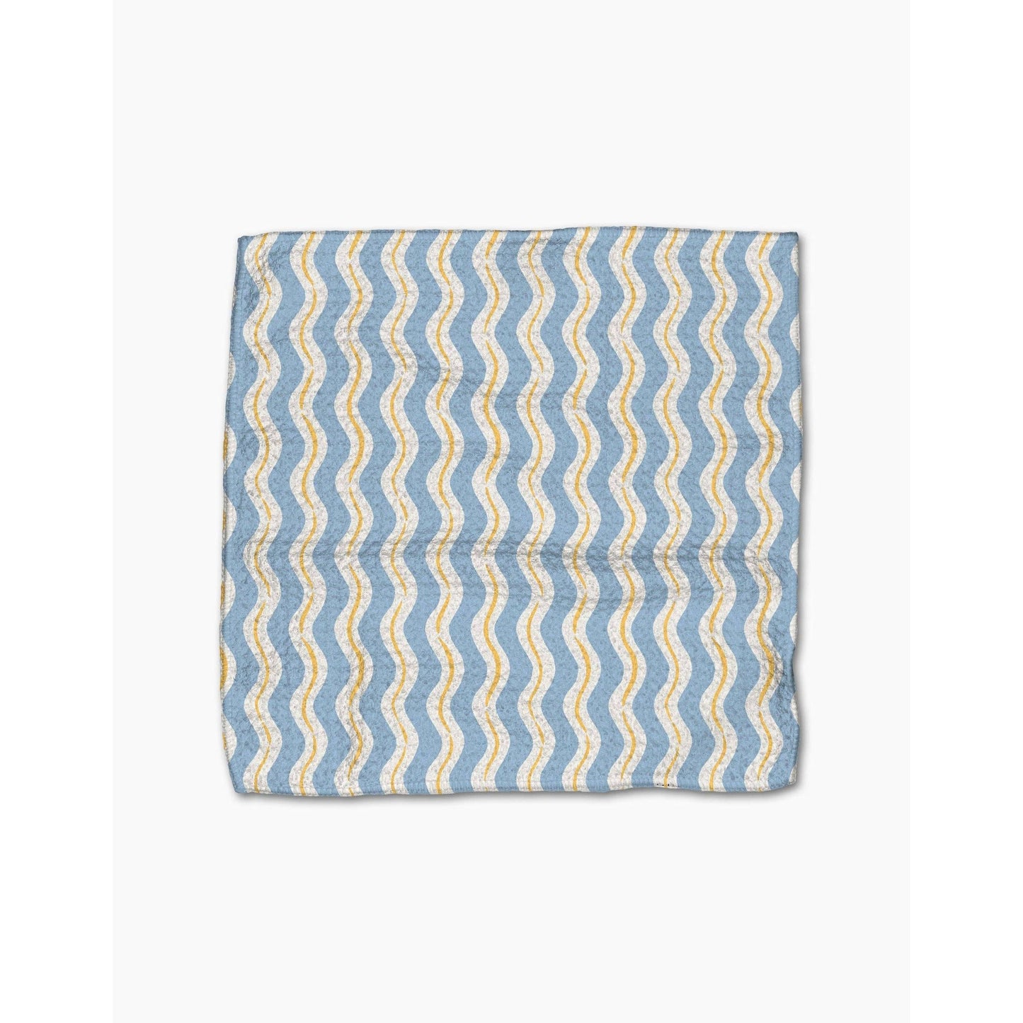 Lemon Waves Geometry Dishcloth Set