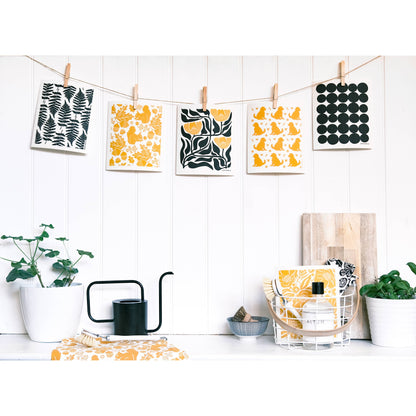 Swedish Dishcloth - Fern - Black