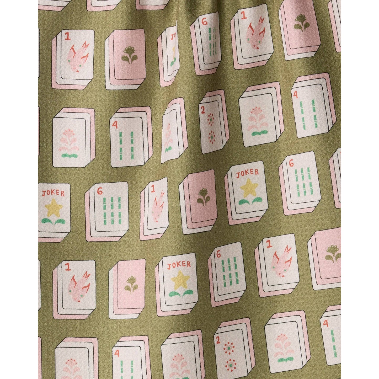 Flower Tiles Geometry Tea Towel