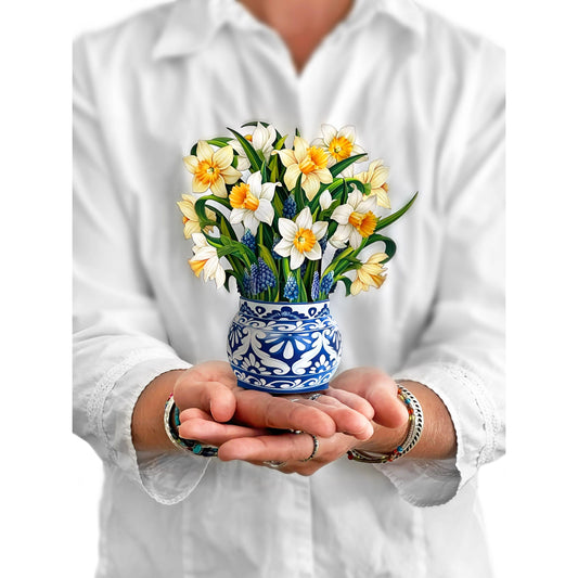 Mini English Daffodils Pop-up Greeting Cards