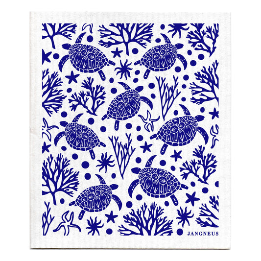Swedish Dishcloth - Turtle - Blue