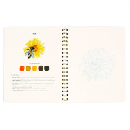 Flora & Fauna Learn-To-Paint Gouache Paint Book