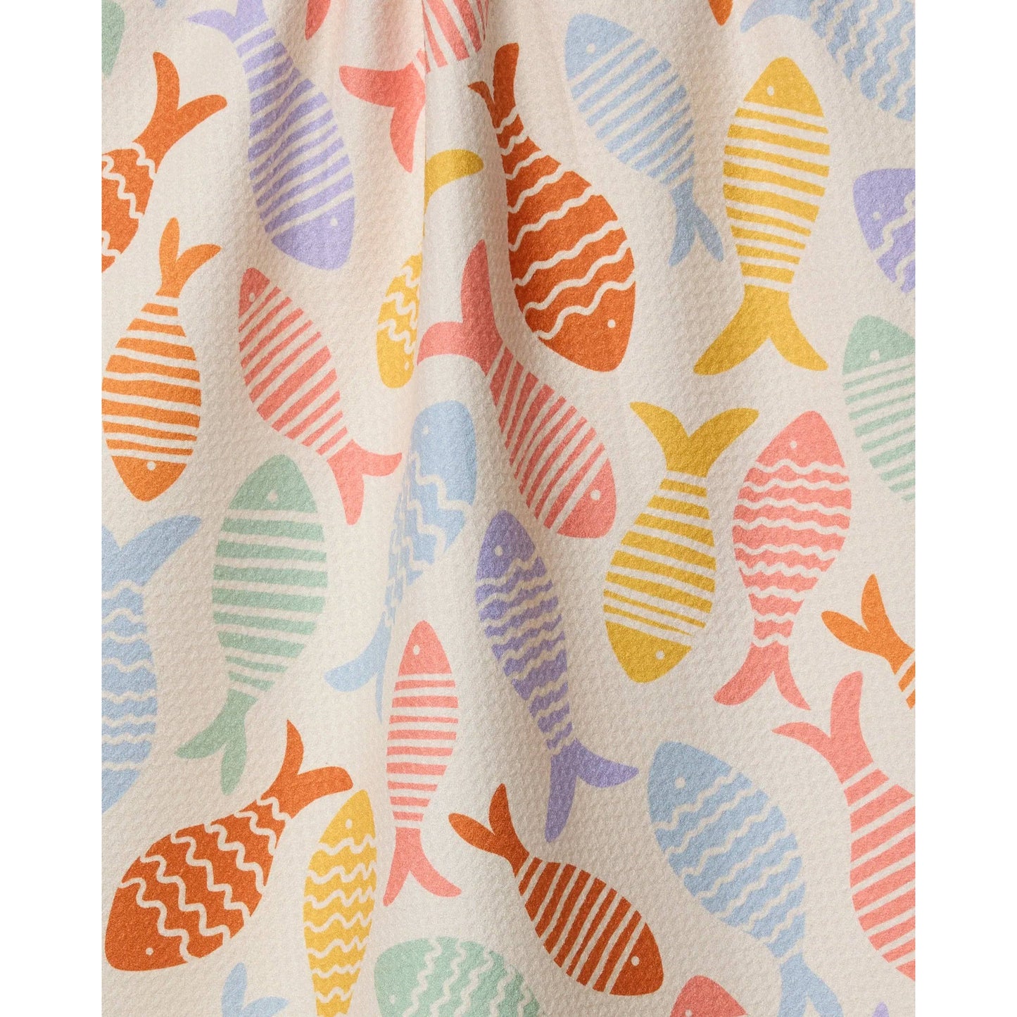 Fish Flip Geometry Tea Towel