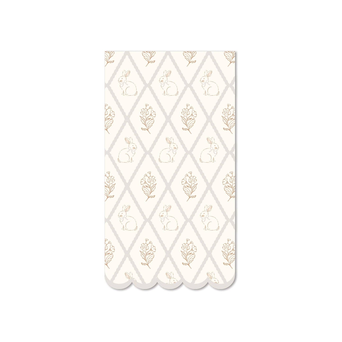 Bunny Grid Scallop Guest Napkin (24ct)