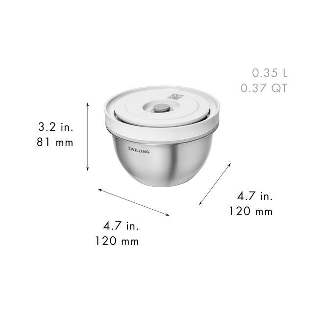 Fresh & Save Vacuum Bowl Set Stainless Steel 6 pc