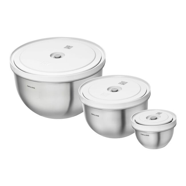 Fresh & Save Vacuum Bowl Set Stainless Steel 6 pc