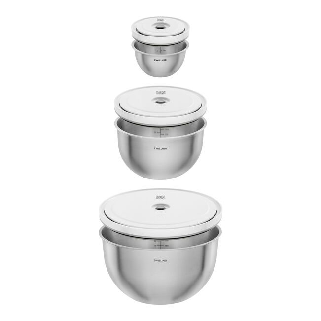 Fresh & Save Vacuum Bowl Set Stainless Steel 6 pc