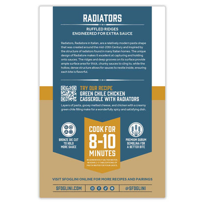 Radiators, Organic Durum Semolina Pasta