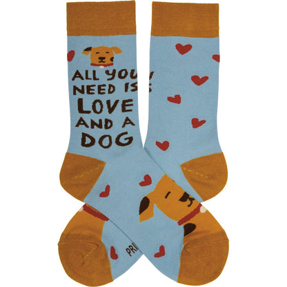 Need Is Love And A Dog Socks