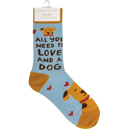 Need Is Love And A Dog Socks