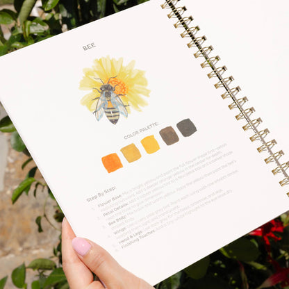Flora & Fauna Learn-To-Paint Gouache Paint Book