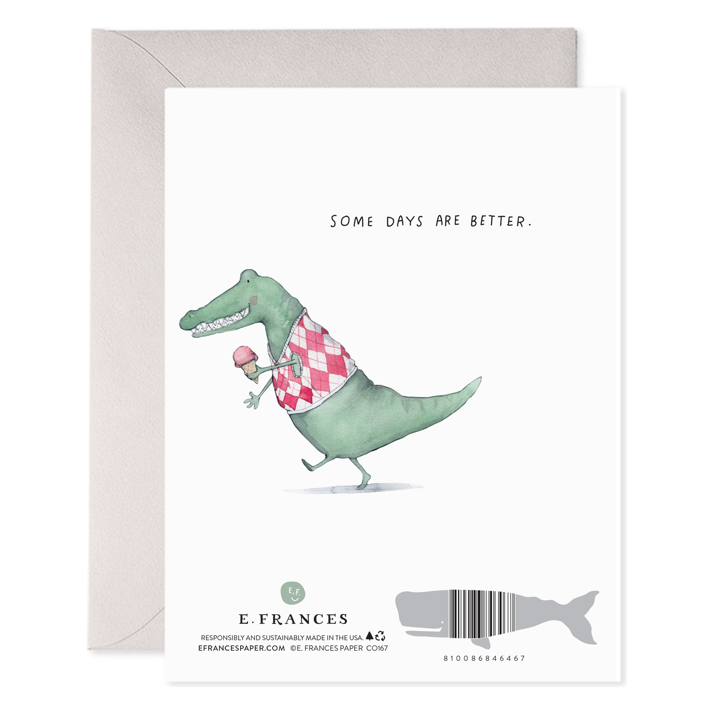 Alligator Hard Day | Greeting Card