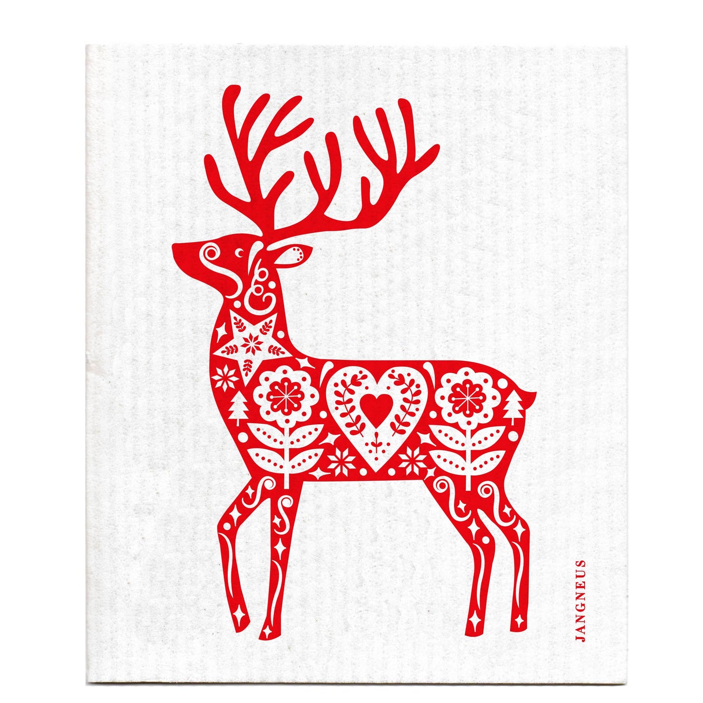 Swedish Dishcloth - Reindeer - Red