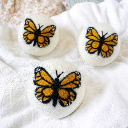 Monarch Butterfly Trio Eco Dryer Balls - Set of 3