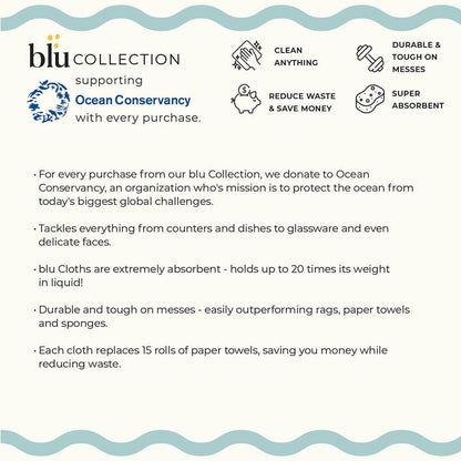 Seaside blu Eco Sponge Cloths (Set of 2)