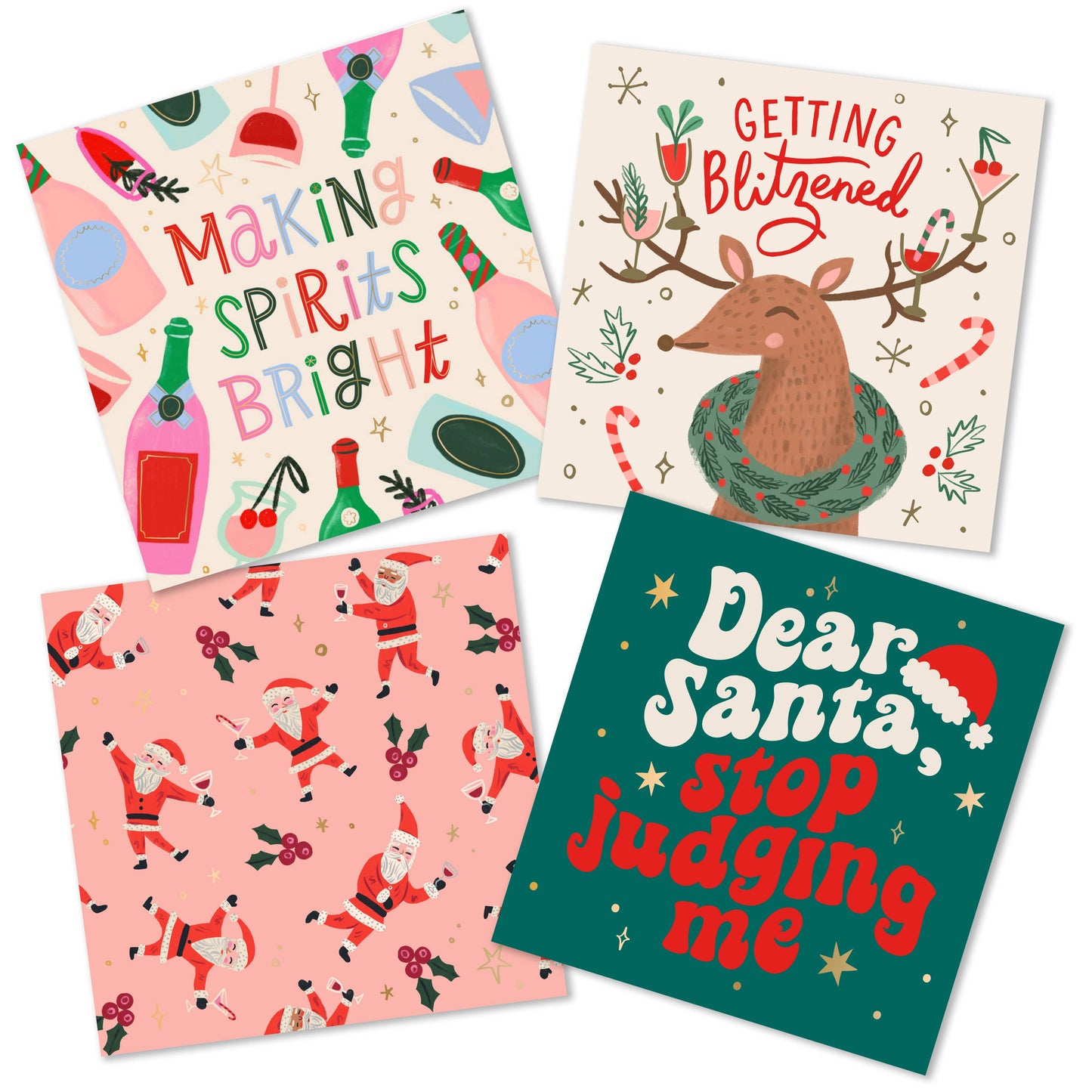 Spirits Bright Christmas Cocktail Napkins - 20ct