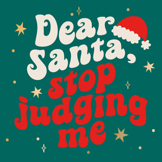Stop Judging Me Funny Christmas Cocktail Napkins - 20ct