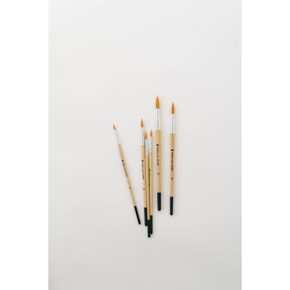Round Tip Watercolor Brush Set -- 6 piece
