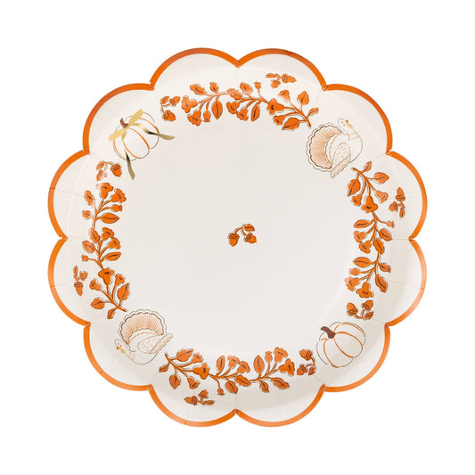 Harvest 9" Paper Plate Set (8ct)