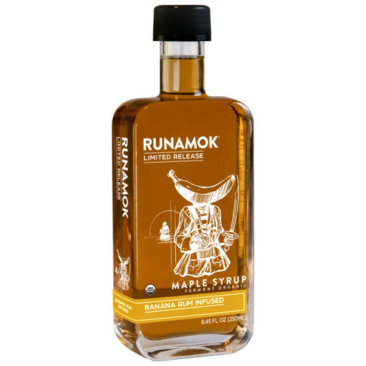 LIMITED RELEASE Banana Rum Infused Organic Maple Syrup