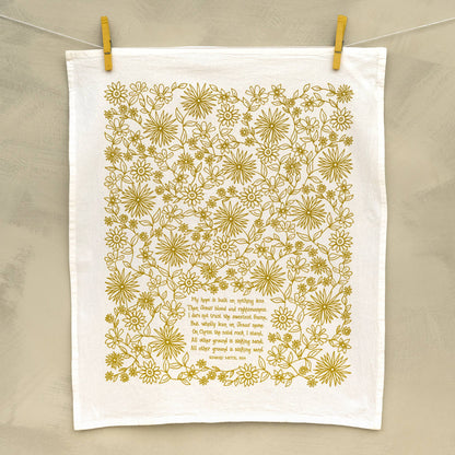 My Hope Is Built Hymn Tea Towel — 24"x20"