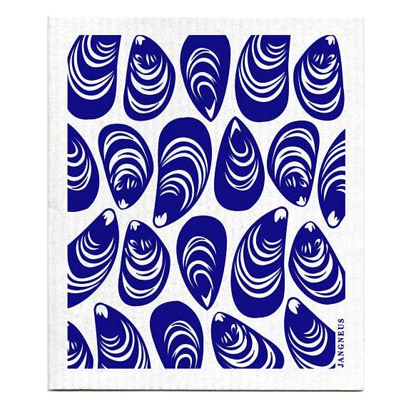 Swedish Dishcloth - Mussels - Blue