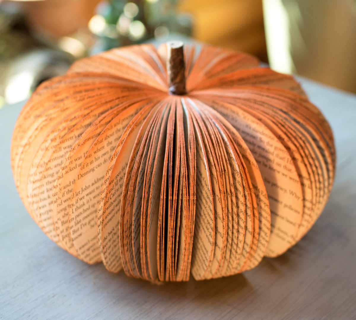 Halloween Decor- Fall Pumpkin- Eco-Friendly Book Decor