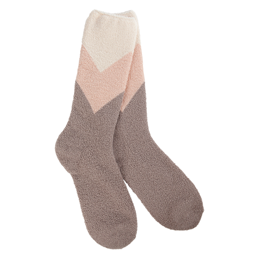 Cozy Cali Socks in Chevron Multi Color