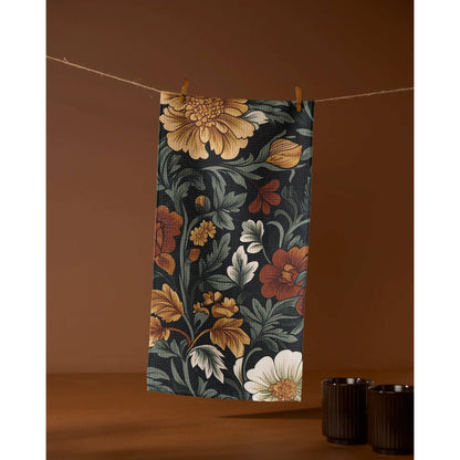 Classic Floral Geometry Bar Towel