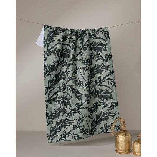 Winter Foliage Geometry Tea Towel