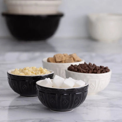 Mason Cash Color Mix Bowls Black and White Set of 4