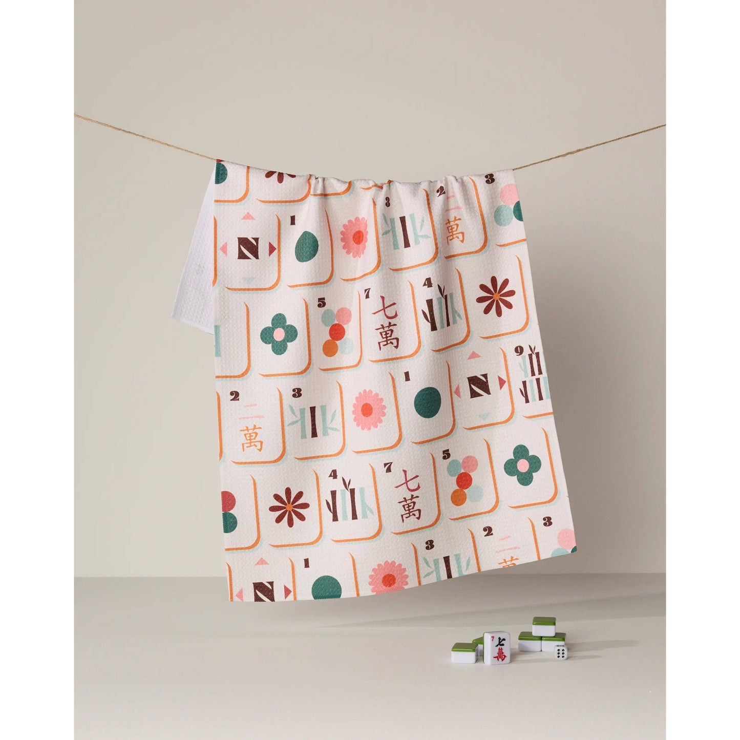 Cypress Tile Toss Geometry Tea Towel