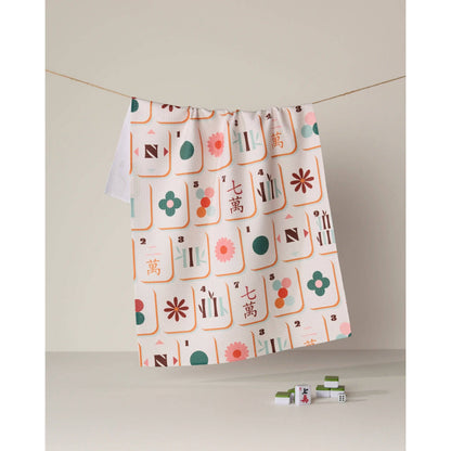 Cypress Tile Toss Geometry Tea Towel