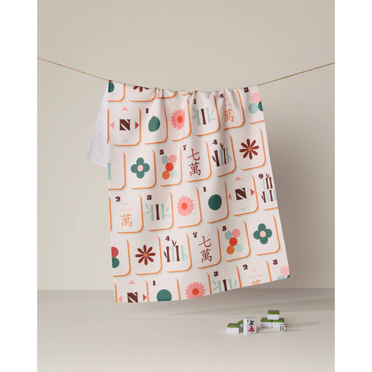 Cypress Tile Toss Geometry Tea Towel