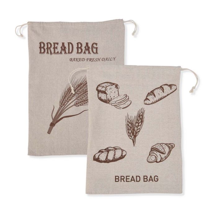 Reusable Linen Bread Bags, Set of 2