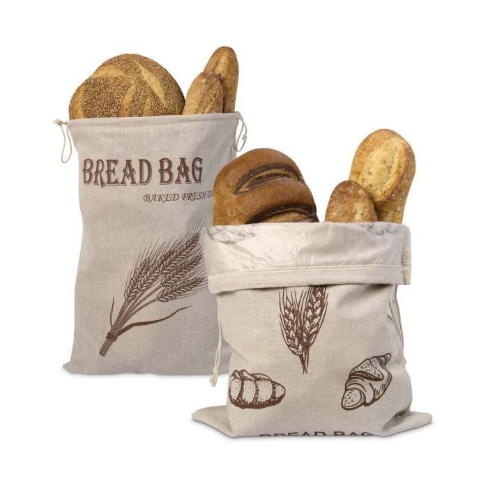 Reusable Linen Bread Bags, Set of 2