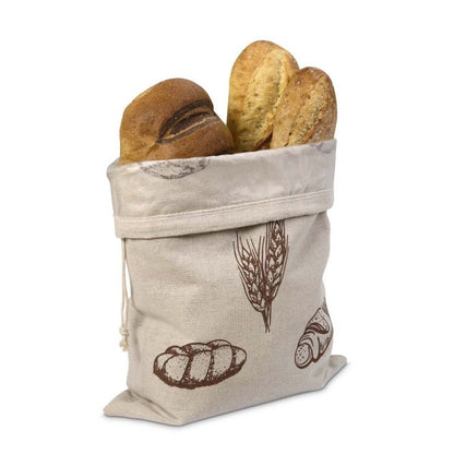 Reusable Linen Bread Bags, Set of 2