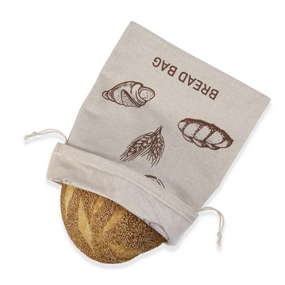 Reusable Linen Bread Bags, Set of 2