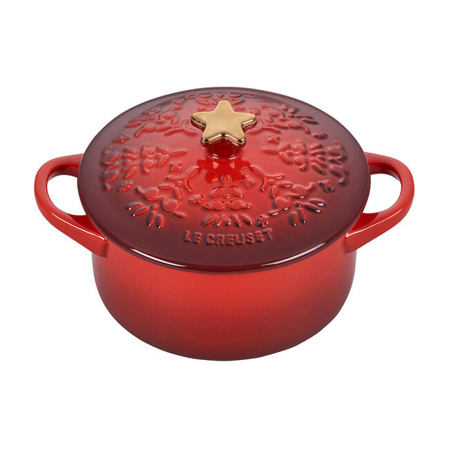 Le Creuset 24 oz. Mini Cocotte with Star Knob ,Cerise