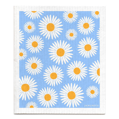 Swedish Dishcloth - Daisy - Blue/Ochre