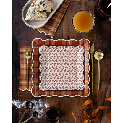 Autumn Plaid Dinner Paper Napkins