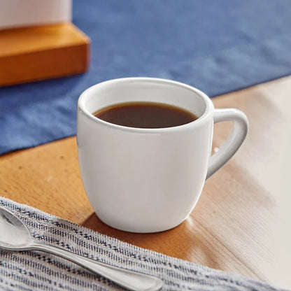 White Stoneware Espresso Cup, 3.5 oz