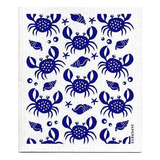 Swedish Dishcloth - Crabs - Blue