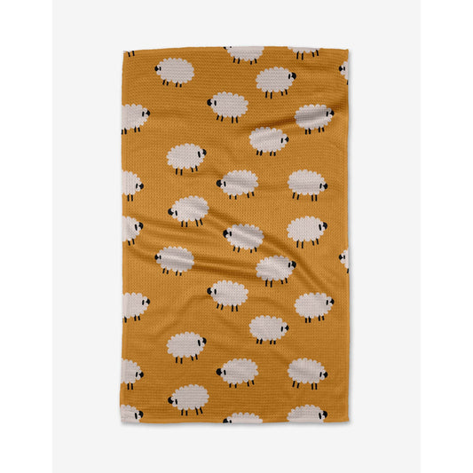 Sheep Geometry Tea Towel